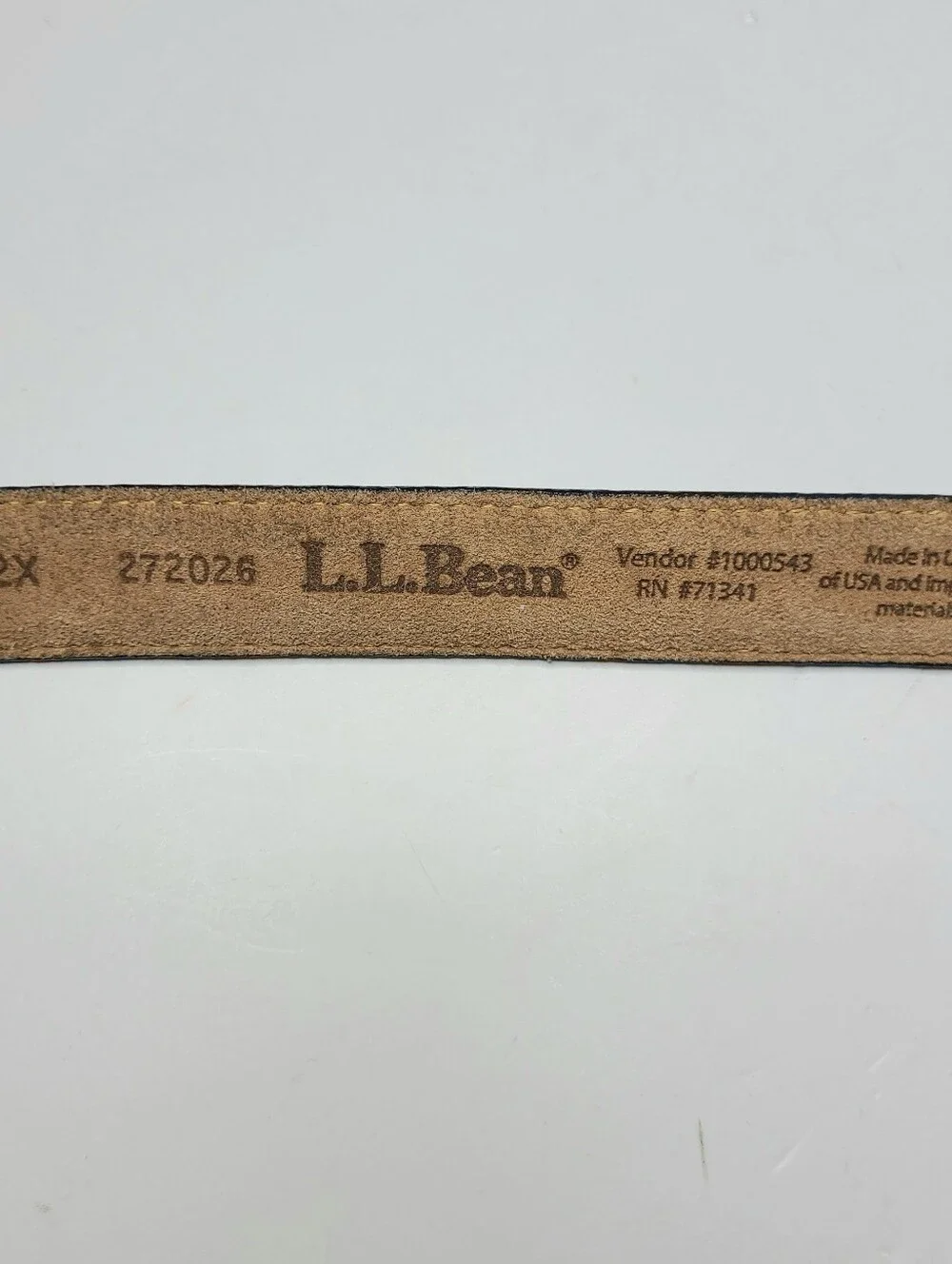 L.L. Bean Full Grain Genuine Leather Made in USA Vintage Belt